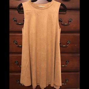Suede swing dress